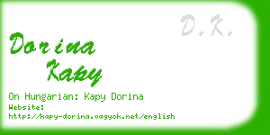 dorina kapy business card
